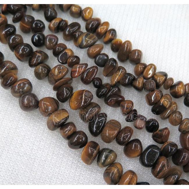 tiger eye chips bead, freeform