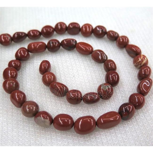 red jasper chips bead, freeform
