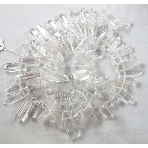 Natural Clear Quartz beads, freeform Chips, Top-Drilled