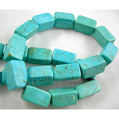 Chalky Turquoise beads, Tube