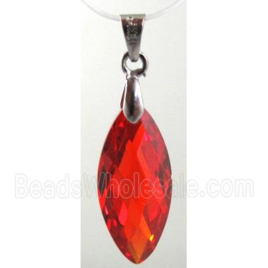 Cubic Zirconia pendant, red