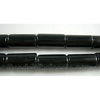 tube Glass Beads, jet
