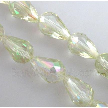 chinese crystal glass bead, faceted drip