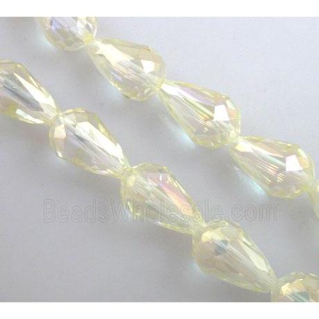 chinese crystal glass bead, faceted drip
