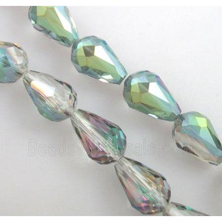chinese crystal glass bead, faceted drip