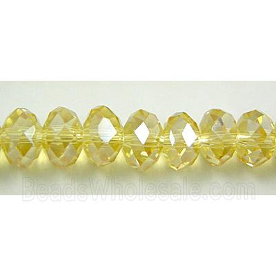 Gold Chinese Crystal Beads, faceted rondelle