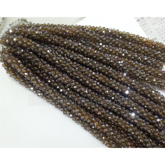 handmade braided chain with chinese crystal glass bead, faceted