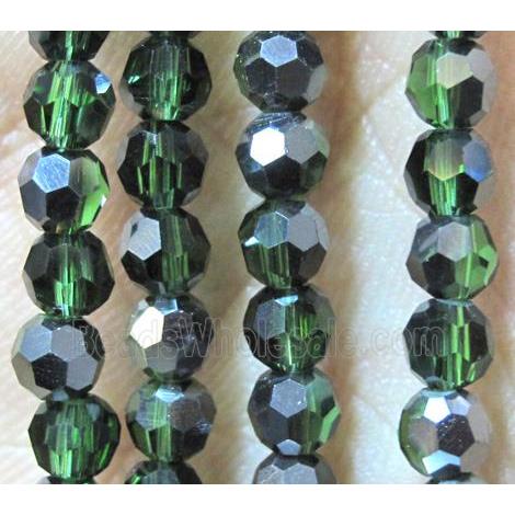 Chinese crystal glass bead, faceted round