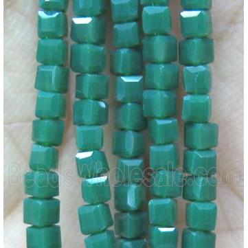 chinese crystal glass bead, faceted cube