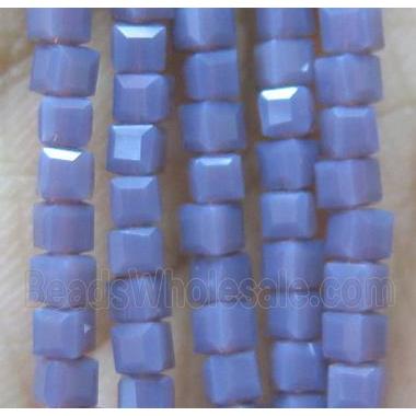 chinese crystal glass bead, faceted cube