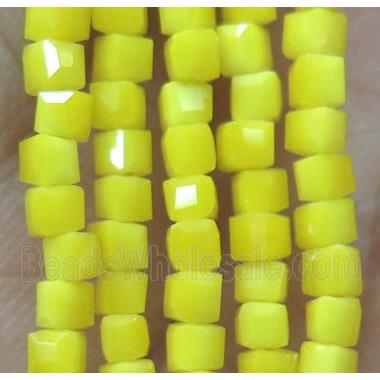 chinese crystal glass bead, faceted cube