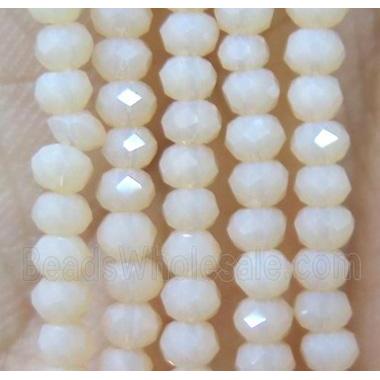 chinese crystal glass bead, faceted rondelle