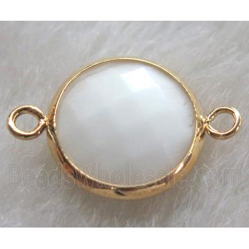 white Chinese crystal glass connector Button