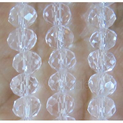 clear Chinese crystal bead, faceted rondelle