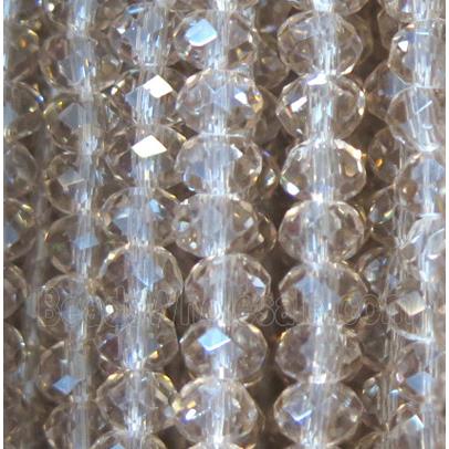 Chinese crystal bead, faceted rondelle