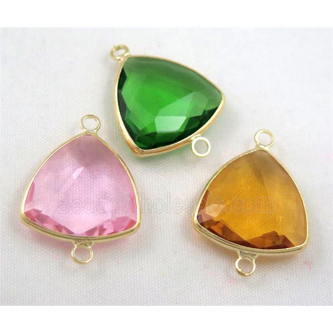 Chinese crystal glass connector, faceted
