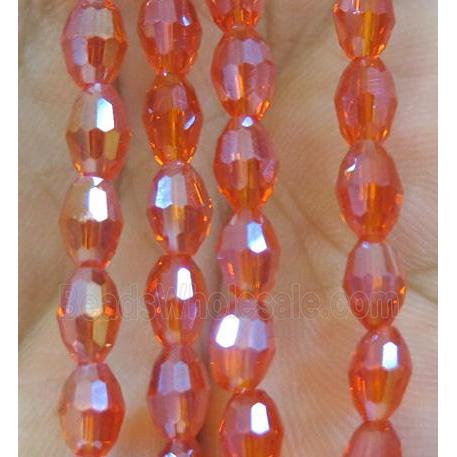 Chinese Crystal Beads, faceted oval