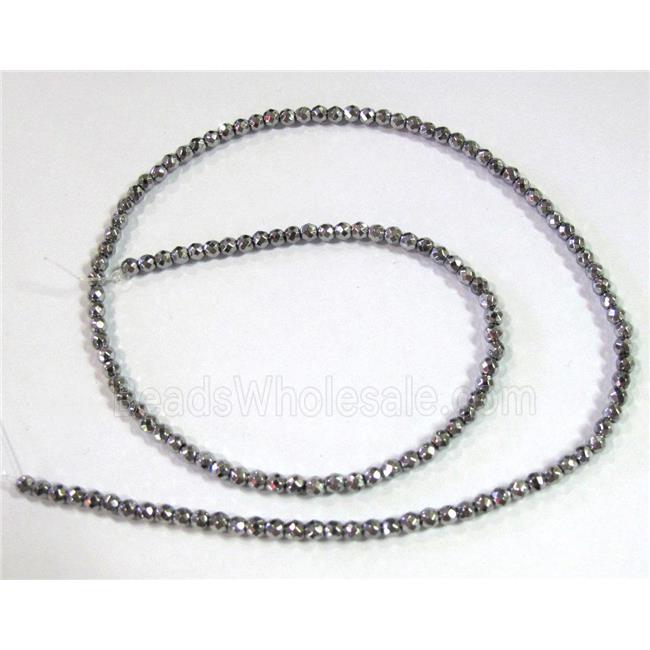 Hematite bead, no-Magnetic, faceted round