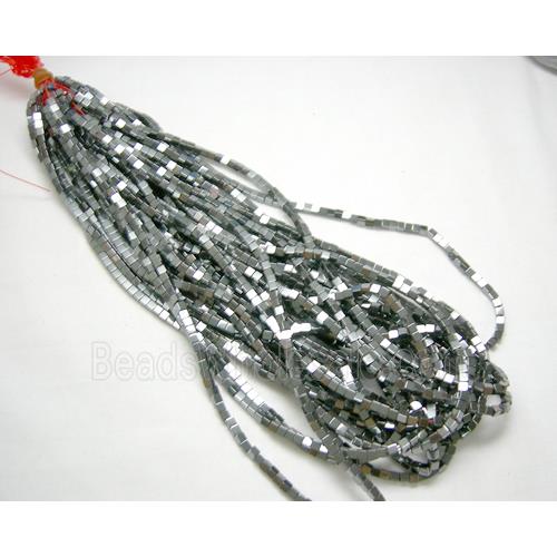 Black Hematite Cube Beads