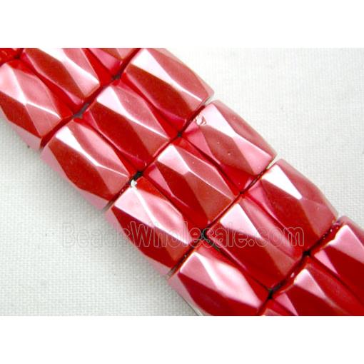 Hematite Magnetic Facet Tube Beads