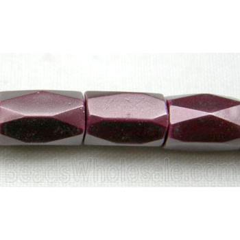 Hematite Magnetic Facet Tube Beads