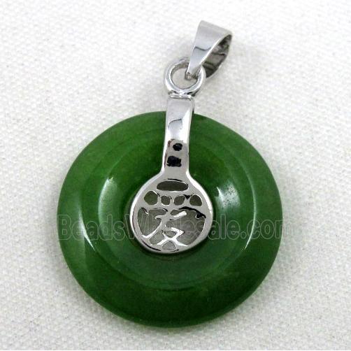 malaysian jade pendant, rondelle
