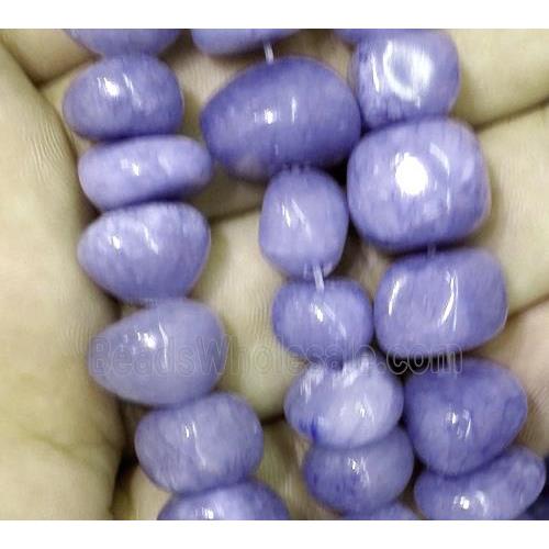 jade beads, freeform chips, stabile, lavender