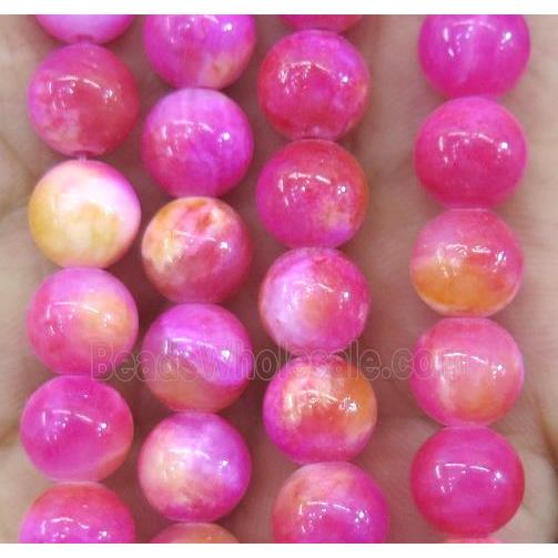 Persia jade bead, round, stabile, colorful