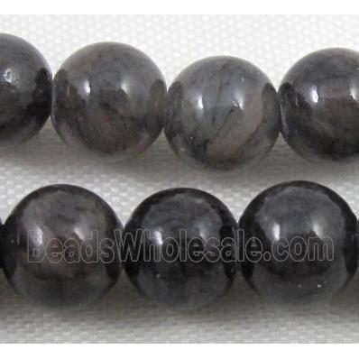 jade beads, grey, round, stabile
