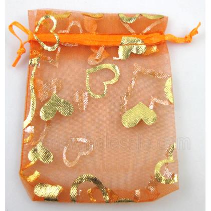 Organza bag, orange
