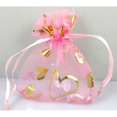 Organza bag, pink