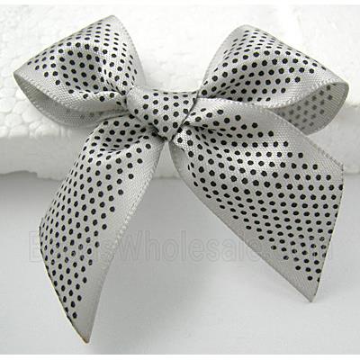 bowknot, Ribbon butterfly flower, grey