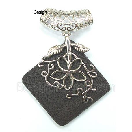 Lava pendant bead