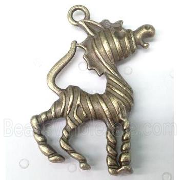 Tibetan silver animal pendant, non-nickel, bronze