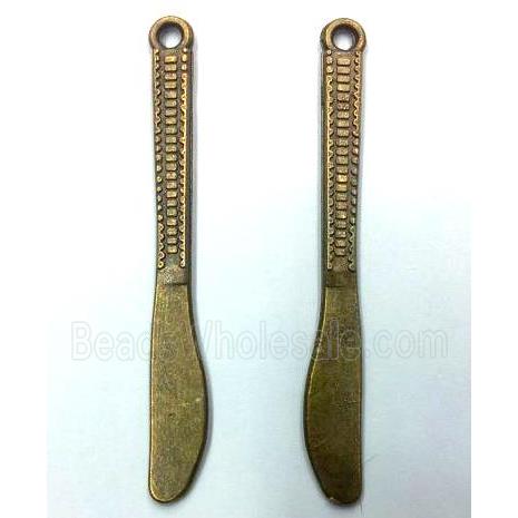 dinner knife, tibetan silver pendant non-nickel, bronze