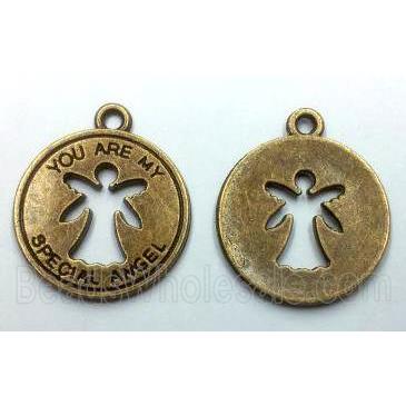 special angel, tibetan silver pendant non-nickel, bronze