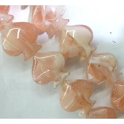 Plated Lampwork glass bead