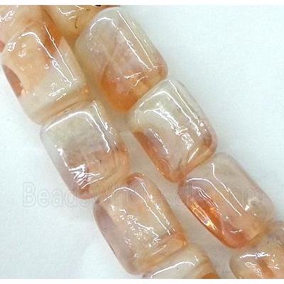 Plated lampwork glass bead