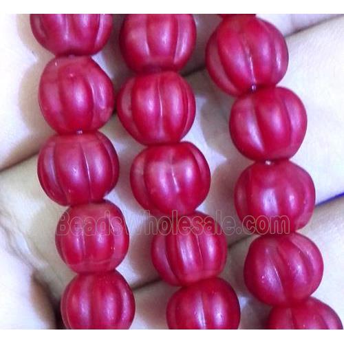 matte lampwork bead, pumpkin