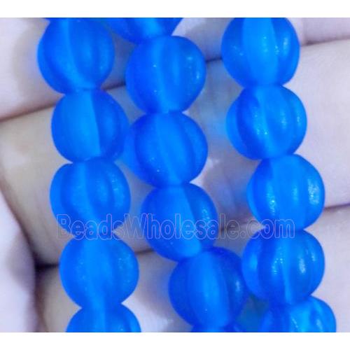 matte lampwork bead, pumpkin