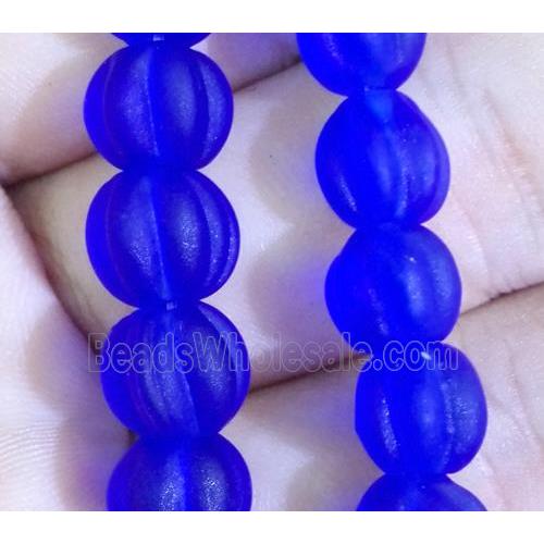 matte lampwork bead, pumpkin