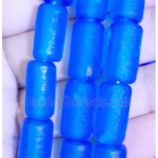 matte lampwork bead, tube
