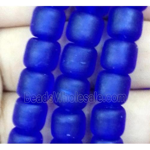 matte lampwork bead, tube