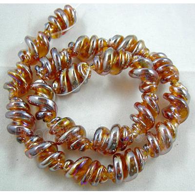 Handmade Plated with Color Twist Lampwork Beads