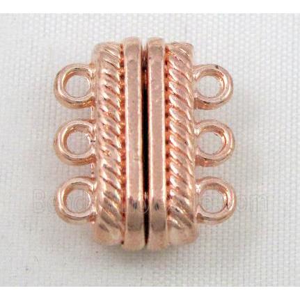 Magnetic alloy connector clasp, red copper