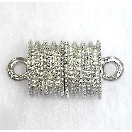 Magnetic alloy connector clasp, gold plated