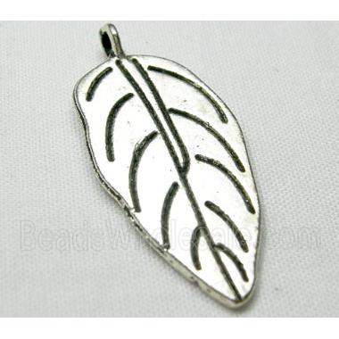 Tibetan Silver leaf Pendants Non-Nickel