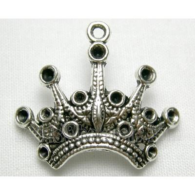 Tibetan Silver Royal Crown Charms non-nickel