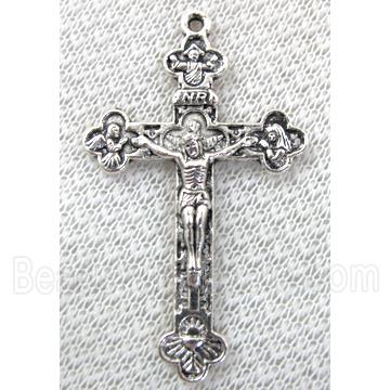 Crucifix Cross, Tibetan Silver non-nickel