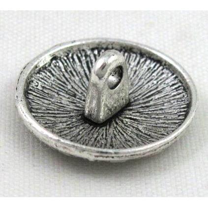 button tibetan silver charms bead, non-nickel